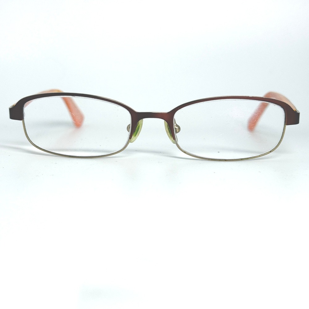 Nike 5554 223 Brown Orange Oval Eyeglasses Frames 48-16-135 Mens Womens 21961